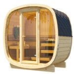 UKU 130 spruce outdoor cube sauna for 2-3 people