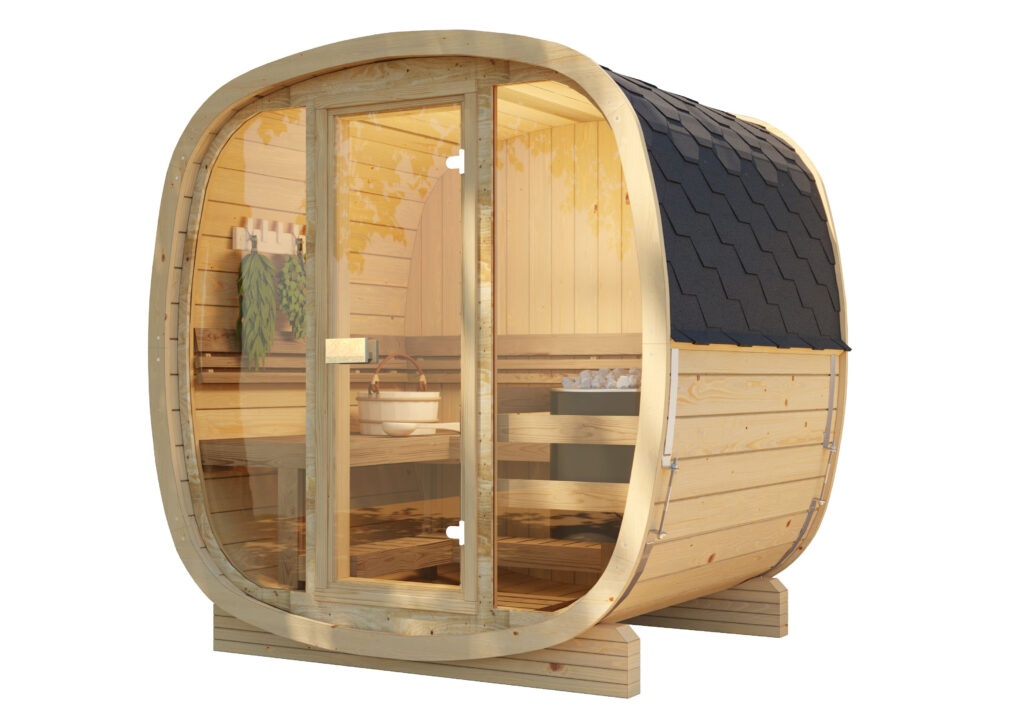 Uku 160 nordic spruce sauna for 3-4 people no background