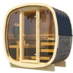 UKU 130 thermowood outdoor cube sauna for 3-4 people