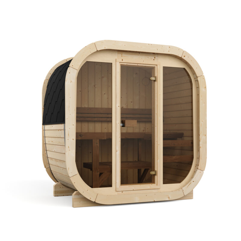 EKE nordic spruce cube sauna 1.6m 5.2ft | 3 people