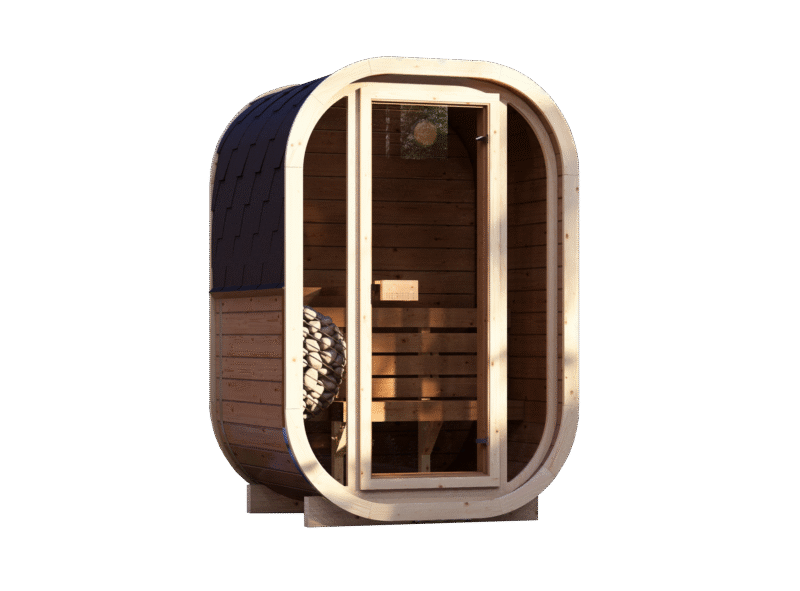ELLA H outdoor thermowood cube sauna for 2 people